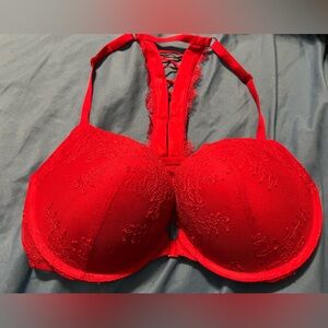 Victoria's Secret Red Lace Push-Up Bra